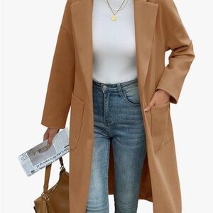 Stylish Tan Long Coat